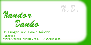 nandor danko business card